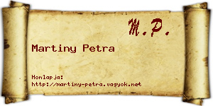 Martiny Petra névjegykártya