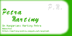 petra martiny business card